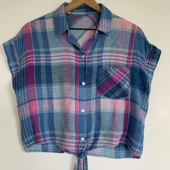 Rails | Amelie Tie Front Buttondown Top - Picture 3 of 6